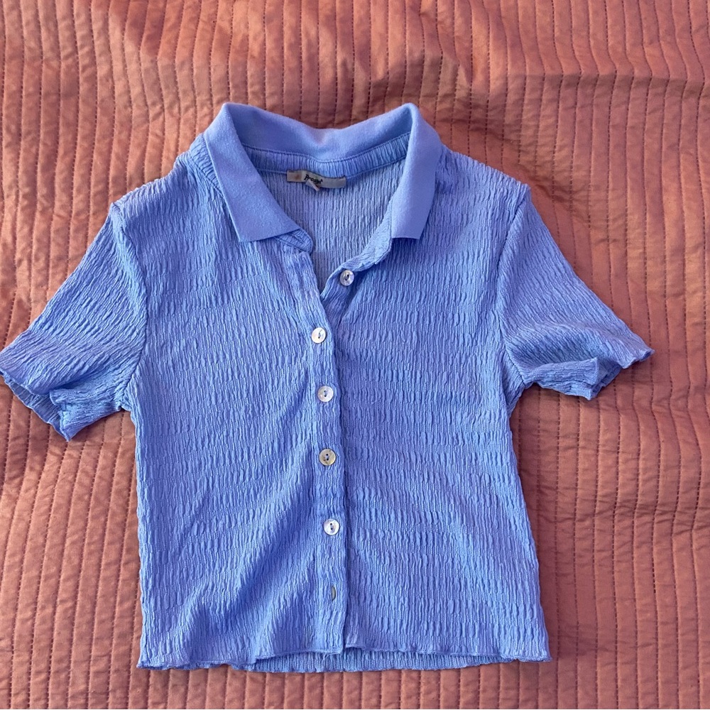 Short Sleeved Baby Blue Shirt